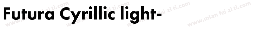 Futura Cyrillic light字体转换